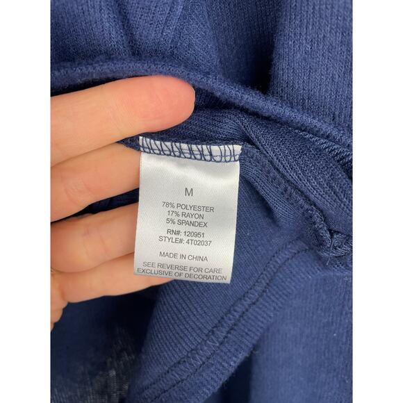 Wild Skye Blue Hooded Top Lightening Bolt Soft Stretch Loungewear Medium Sweater - Picture 3 of 6